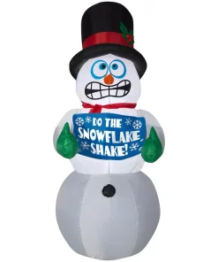 Outdoor Christmas Decorations Home Accents Holiday 6 Ft. Pre-Lit Life Size Airblown Inflatable Shivering Snowman