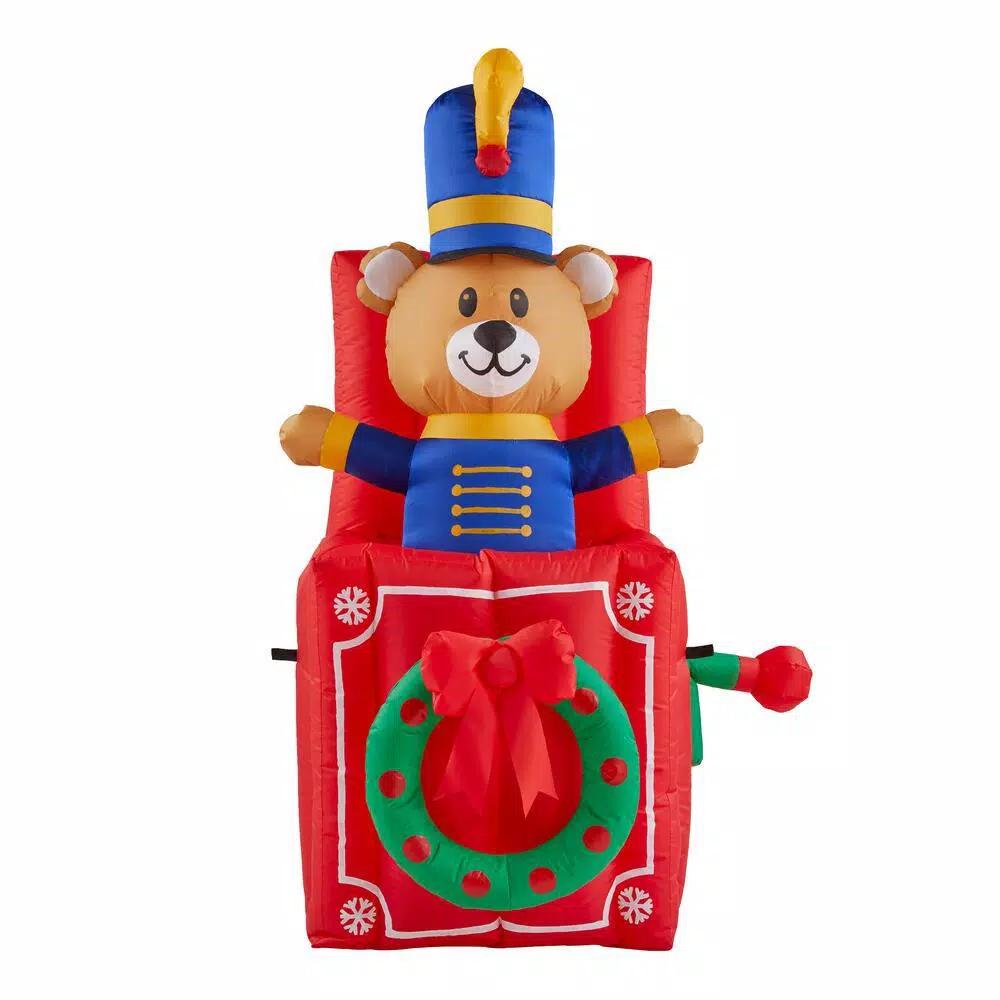 Outdoor Christmas Decorations Home Accents Holiday 5 Ft. Animated Inflatable Bear In Box 1 Outdoor Christmas Decorations Home Accents Holiday 5 Ft. Animated Inflatable Bear In Box