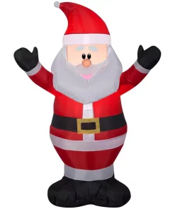 Outdoor Christmas Decorations Home Accents Holiday 3.5 Ft. Pre-Lit Airblown Inflatable Santa