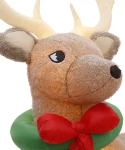 Outdoor Christmas Decorations Home Accents Holiday 11 Ft. Pre-Lit Giant Airblown Inflatable Fuzzy Reindeer -Christmas Tree Decorations Shop home accents holiday christmas inflatables 116907 40 1000