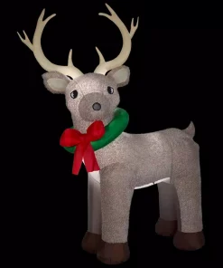 Outdoor Christmas Decorations Home Accents Holiday 11 Ft. Pre-Lit Giant Airblown Inflatable Fuzzy Reindeer -Christmas Tree Decorations Shop home accents holiday christmas inflatables 116907 c3 1000