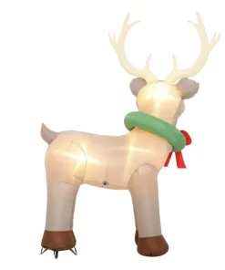 Outdoor Christmas Decorations Home Accents Holiday 11 Ft. Pre-Lit Giant Airblown Inflatable Fuzzy Reindeer -Christmas Tree Decorations Shop home accents holiday christmas inflatables 116907 d4 1000