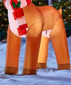 Outdoor Christmas Decorations Home Accents Holiday 6 Ft. Inflatable Reindeer -Christmas Tree Decorations Shop home accents holiday christmas inflatables 117021 1d 1000