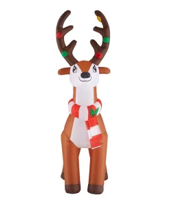 Outdoor Christmas Decorations Home Accents Holiday 6 Ft. Inflatable Reindeer