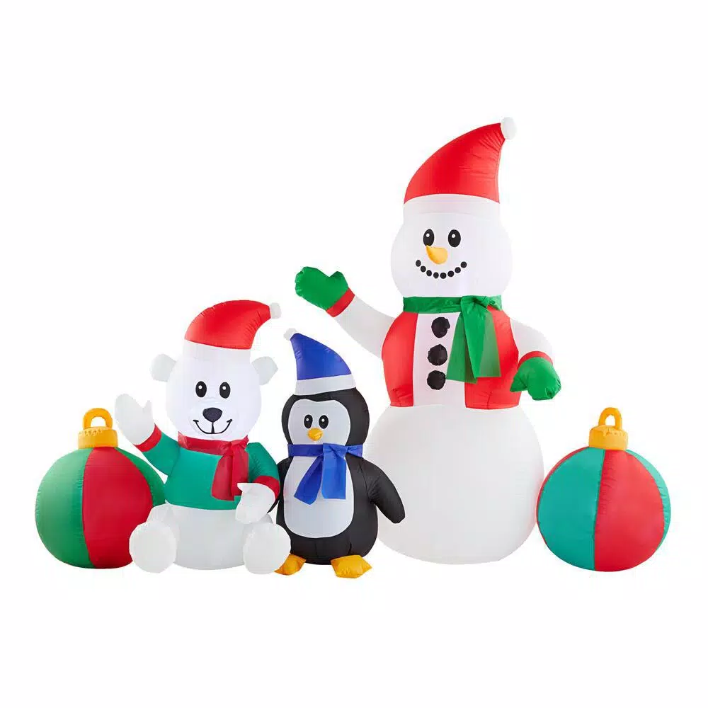 Outdoor Christmas Decorations Home Accents Holiday 6.5 Ft LED Inflatable Snowman And Friends 1 Outdoor Christmas Decorations Home Accents Holiday 6.5 Ft LED Inflatable Snowman And Friends