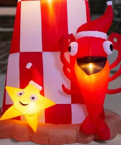 Outdoor Christmas Decorations Home Accents Holiday 7.5 Ft. Inflatable Lighthouse Scene -Christmas Tree Decorations Shop home accents holiday christmas inflatables 118009 1d 1000