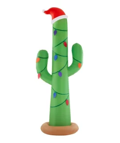 Outdoor Christmas Decorations Home Accents Holiday 12 Ft. Giant-Sized Inflatable Christmas Cactus