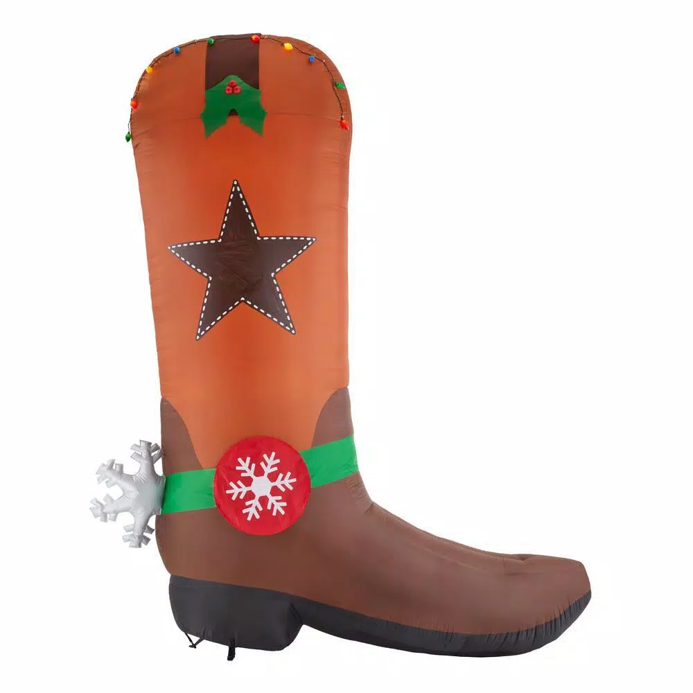 Outdoor Christmas Decorations Home Accents Holiday 11 Ft Giant-Sized LED Inflatable Cowboy Boot 1 Outdoor Christmas Decorations Home Accents Holiday 11 Ft Giant-Sized LED Inflatable Cowboy Boot