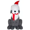 Outdoor Christmas Decorations Home Accents Holiday 7 Ft. Inflatable Fuzzy Plush Sheep Dog