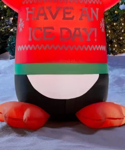 Outdoor Christmas Decorations Home Accents Holiday 6 Ft. Animated Inflatable Shivering Penguin Ice Day -Christmas Tree Decorations Shop home accents holiday christmas inflatables 118705 1d 1000