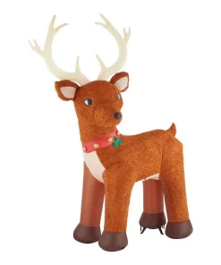 Outdoor Christmas Decorations Home Accents Holiday 10.5 Ft. Pre-Lit LED Giant-Sized Inflatable Fuzzy Standing Reindeer -Christmas Tree Decorations Shop home accents holiday christmas inflatables 118723 40 1000