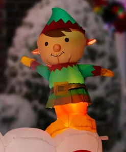 Outdoor Christmas Decorations Home Accents Holiday 12 Ft Giant-Sized LEF Inflatable Merry Christmas Sign Scene -Christmas Tree Decorations Shop home accents holiday christmas inflatables 118734 1d 1000