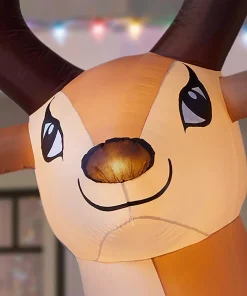 Outdoor Christmas Decorations Home Accents Holiday 11 Ft. Giant Inflatable Reindeer With LED Lights -Christmas Tree Decorations Shop home accents holiday christmas inflatables 118763 a0 1000