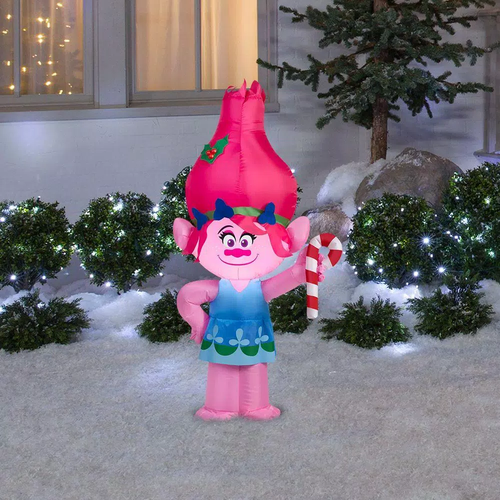 Outdoor Christmas Decorations Home Accents Holiday 21.65 In. W X 12.99 In. D X 42.13 In. H Lighted Inflatable Poppy With Candy Cane 2 Outdoor Christmas Decorations Home Accents Holiday 21.65 In. W X 12.99 In. D X 42.13 In. H Lighted Inflatable Poppy With Candy Cane - Image 2