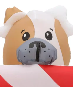 Outdoor Christmas Decorations Home Accents Holiday 8 Ft. W Pre-Lit Giant Airblown Inflatable Christmas Puppies With Candy Cane Scene -Christmas Tree Decorations Shop home accents holiday christmas inflatables 39367 40 1000