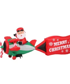 Outdoor Christmas Decorations Home Accents Holiday 16 Ft. Inflatable Santa On Airplane -Christmas Tree Decorations Shop home accents holiday christmas inflatables 39602x 1d 1000