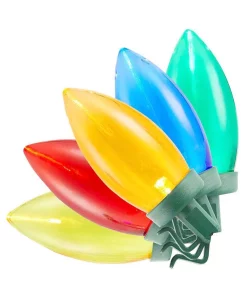 Christmas Lights Home Accents Holiday 100-Light LED Smooth C9 Multi-Spool Super Bright