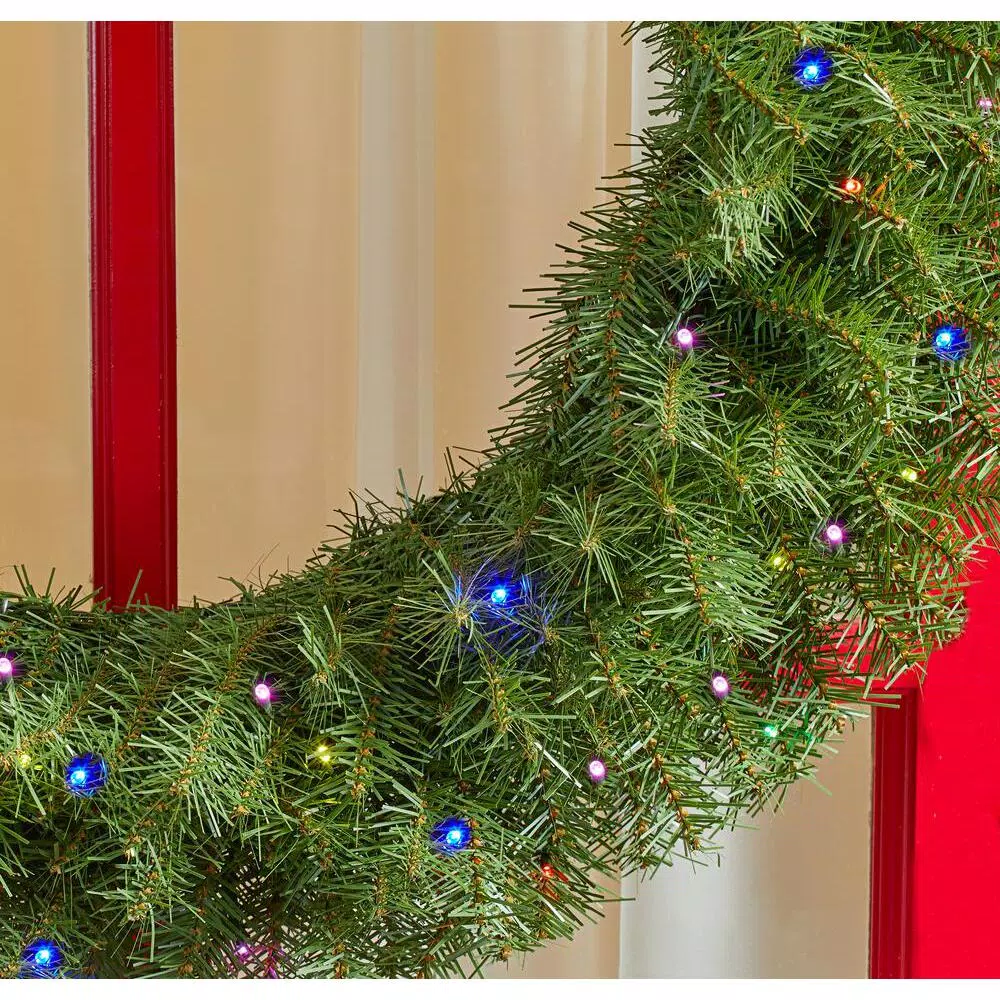 Christmas Greenery Home Accents Holiday 32 In. Norwood Fir Artificial Wreath With Multi-LED Light 5 Christmas Greenery Home Accents Holiday 32 In. Norwood Fir Artificial Wreath With Multi-LED Light - Image 5