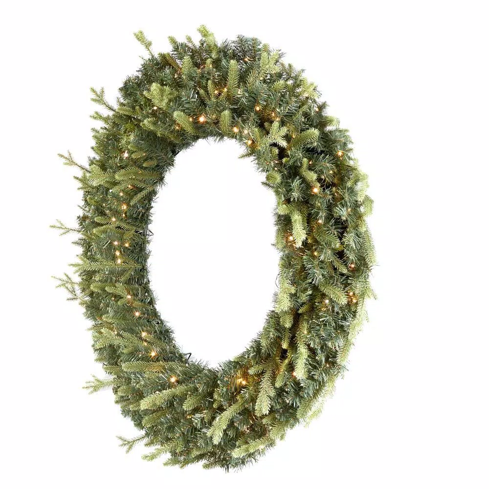 Christmas Greenery Home Accents Holiday 48 In. Jackson Prelit Led Artificial Wreath With 200-Low Voltage LED Micro Dot Lights 3 Christmas Greenery Home Accents Holiday 48 In. Jackson Prelit Led Artificial Wreath With 200-Low Voltage LED Micro Dot Lights - Image 3