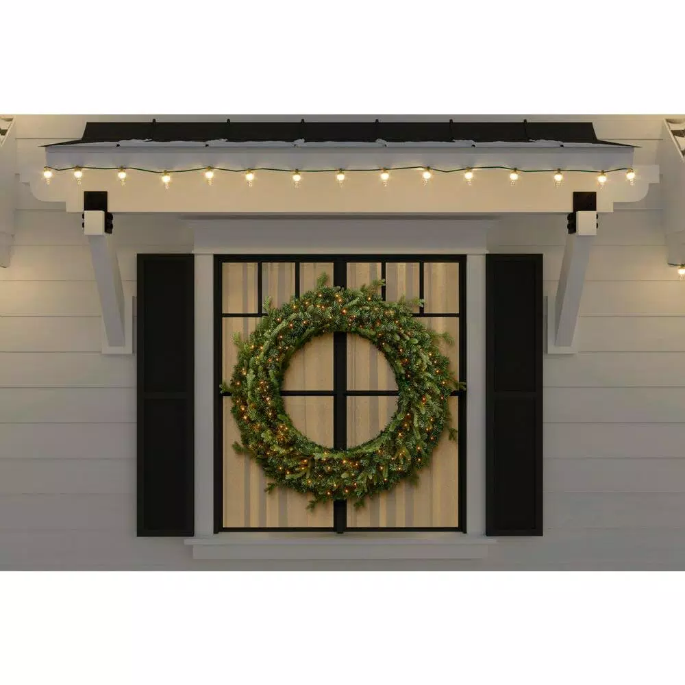 Christmas Greenery Home Accents Holiday 48 In. Jackson Prelit Led Artificial Wreath With 200-Low Voltage LED Micro Dot Lights 2 Christmas Greenery Home Accents Holiday 48 In. Jackson Prelit Led Artificial Wreath With 200-Low Voltage LED Micro Dot Lights - Image 2