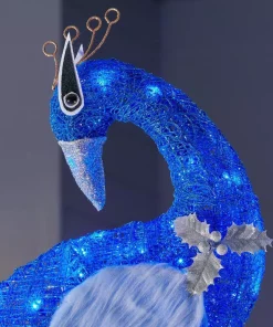 Outdoor Christmas Decorations Home Accents Holiday 70 In 120-Light LED Blue Peacocl -Christmas Tree Decorations Shop home accents holiday christmas yard decorations ty005 2011 a0 1000