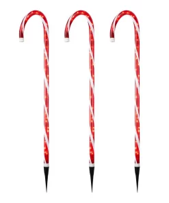Outdoor Christmas Decorations Home Accents Holiday 4 Ft. Lighted Candy Cane (3-Pack) -Christmas Tree Decorations Shop home accents holiday christmas yard decorations ty086 2018 40 1000