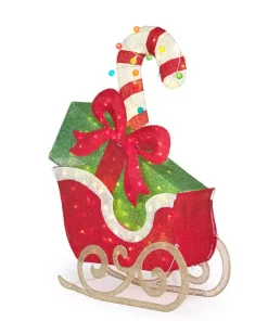 Outdoor Christmas Decorations Home Accents Holiday 61 In Cool White 120-Light LED Sleigh With Presents -Christmas Tree Decorations Shop home accents holiday christmas yard decorations ty183 1914 1 1d 1000