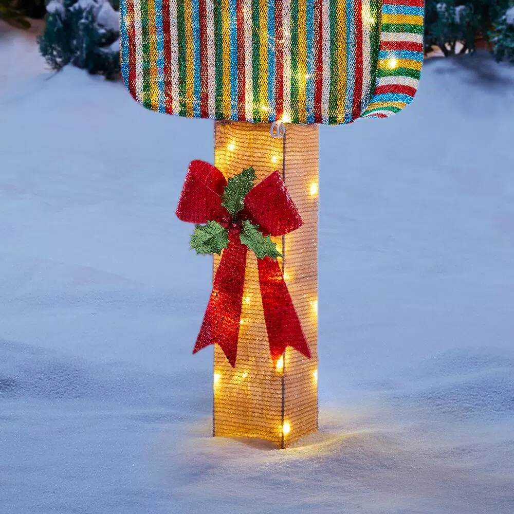 Outdoor Christmas Decorations Home Accents Holiday 42 In Warm White 60-Light LED Ice Cream 5 Outdoor Christmas Decorations Home Accents Holiday 42 In Warm White 60-Light LED Ice Cream - Image 5