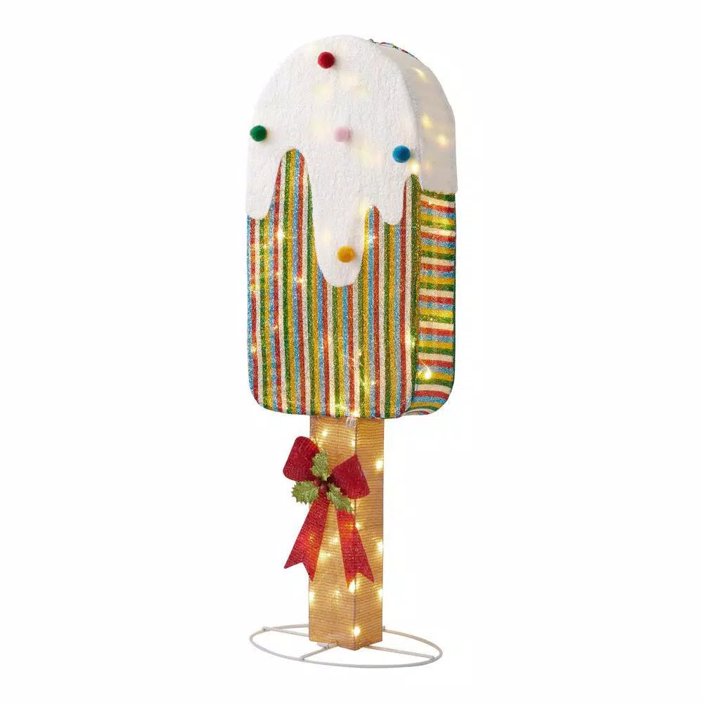 Outdoor Christmas Decorations Home Accents Holiday 42 In Warm White 60-Light LED Ice Cream 3 Outdoor Christmas Decorations Home Accents Holiday 42 In Warm White 60-Light LED Ice Cream - Image 3