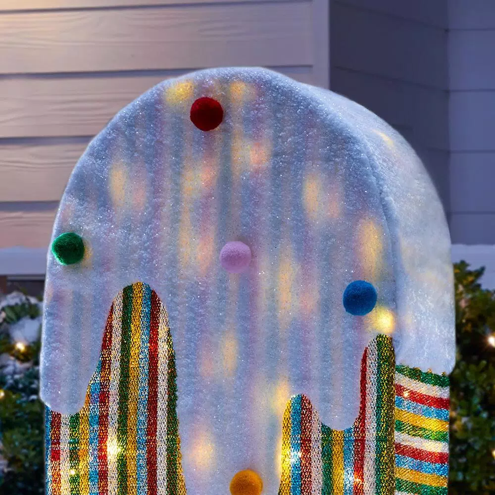 Outdoor Christmas Decorations Home Accents Holiday 42 In Warm White 60-Light LED Ice Cream 4 Outdoor Christmas Decorations Home Accents Holiday 42 In Warm White 60-Light LED Ice Cream - Image 4
