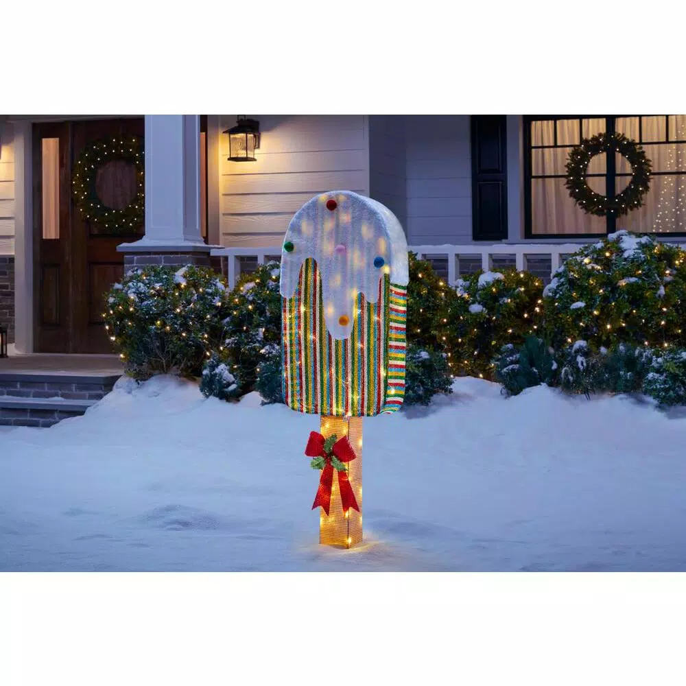 Outdoor Christmas Decorations Home Accents Holiday 42 In Warm White 60-Light LED Ice Cream 2 Outdoor Christmas Decorations Home Accents Holiday 42 In Warm White 60-Light LED Ice Cream - Image 2