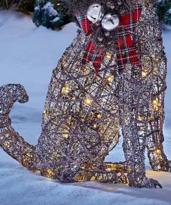 Outdoor Christmas Decorations Home Accents Holiday 2.5 Ft Meadow Frost Brown LED Dog -Christmas Tree Decorations Shop home accents holiday christmas yard decorations ty321 1711 2 1d 1000