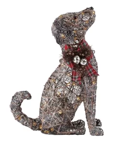 Outdoor Christmas Decorations Home Accents Holiday 2.5 Ft Meadow Frost Brown LED Dog