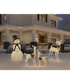 Outdoor Christmas Decorations Home Accents Holiday 3 Ft LED Lighted White Deer And Doe -Christmas Tree Decorations Shop home accents holiday christmas yard decorations ty449 1611 2 40 1000
