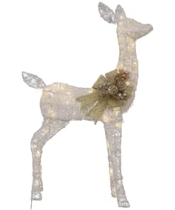 Outdoor Christmas Decorations Home Accents Holiday 3 Ft LED Lighted White Deer And Doe -Christmas Tree Decorations Shop home accents holiday christmas yard decorations ty449 1611 2 66 1000