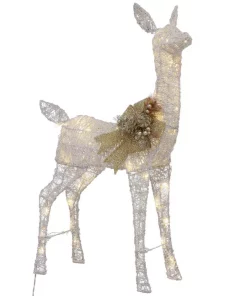 Outdoor Christmas Decorations Home Accents Holiday 3 Ft LED Lighted White Deer And Doe -Christmas Tree Decorations Shop home accents holiday christmas yard decorations ty449 1611 2 77 1000