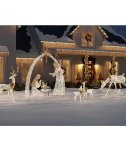 Outdoor Christmas Decorations Home Accents Holiday 3 Ft LED Lighted White Deer And Doe -Christmas Tree Decorations Shop home accents holiday christmas yard decorations ty449 1611 2 a0 1000