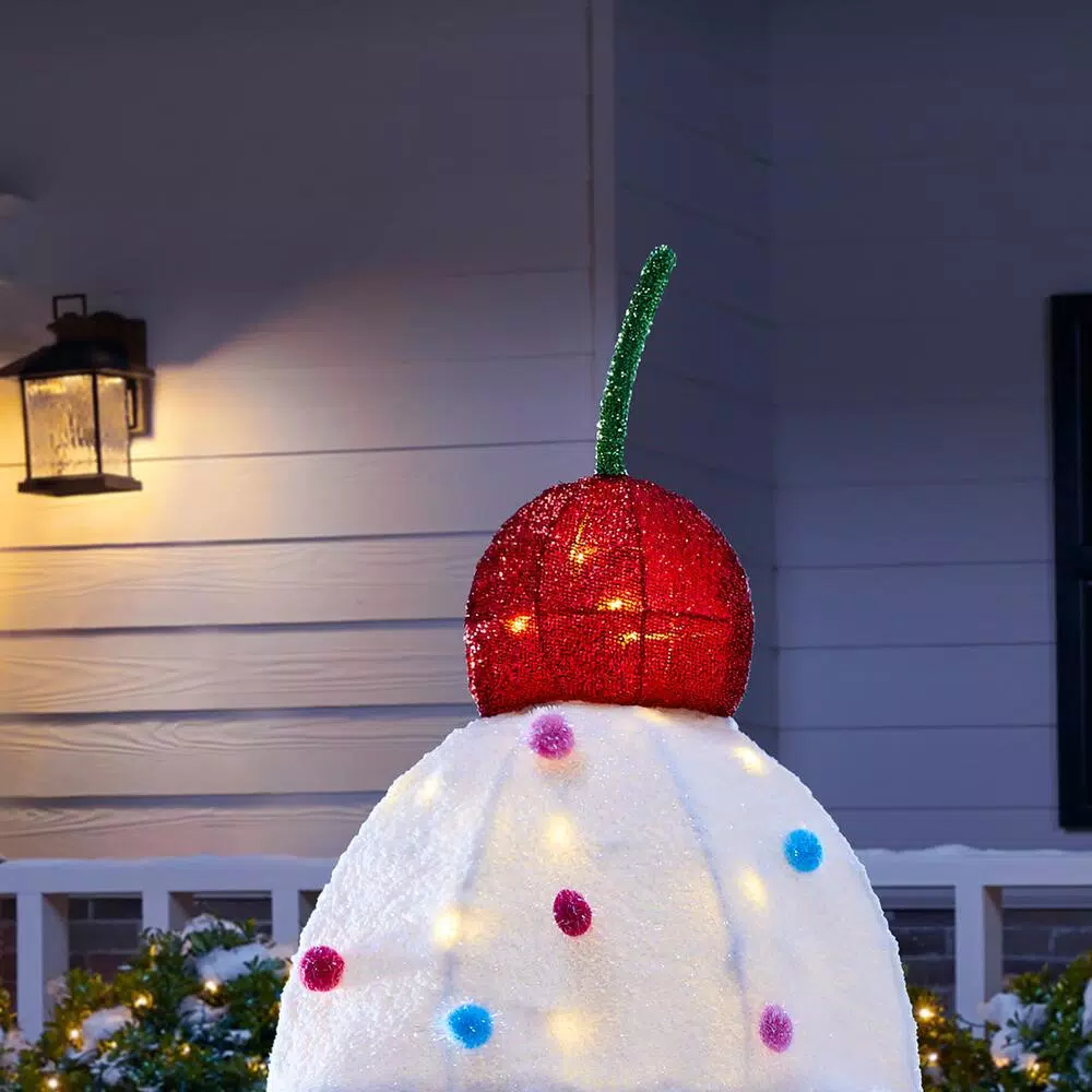 Outdoor Christmas Decorations Home Accents Holiday 42 In Warm White 40-Light LED Ice Cream 5 Outdoor Christmas Decorations Home Accents Holiday 42 In Warm White 40-Light LED Ice Cream - Image 5