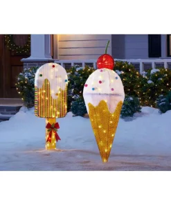 Outdoor Christmas Decorations Home Accents Holiday 42 In Warm White 40-Light LED Ice Cream 8 Outdoor Christmas Decorations Home Accents Holiday 42 In Warm White 40-Light LED Ice Cream -Christmas Tree Decorations Shop home accents holiday christmas yard decorations ty449 2014 40 1000