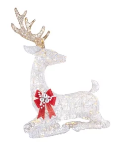 Outdoor Christmas Decorations Home Accents Holiday 3.5 Ft Polar Wishes White LED Lying Deer -Christmas Tree Decorations Shop home accents holiday christmas yard decorations ty457 2011 1d 1000
