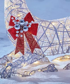 Outdoor Christmas Decorations Home Accents Holiday 3.5 Ft Polar Wishes White LED Lying Deer -Christmas Tree Decorations Shop home accents holiday christmas yard decorations ty457 2011 77 1000