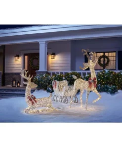 Outdoor Christmas Decorations Home Accents Holiday 3.5 Ft Polar Wishes White LED Lying Deer -Christmas Tree Decorations Shop home accents holiday christmas yard decorations ty457 2011 a0 1000