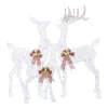Outdoor Christmas Decorations Home Accents Holiday 3-Piece Fantasleigh Outdoor Christmas Deer Family With LED Cool White Lights