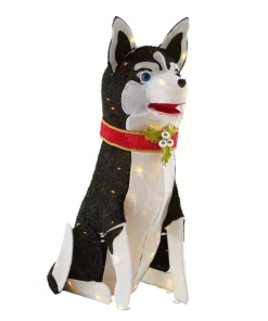 Outdoor Christmas Decorations Home Accents Holiday 3 Ft Adorable Dogs LED Husky -Christmas Tree Decorations Shop home accents holiday christmas yard decorations ty607 2014 40 1000