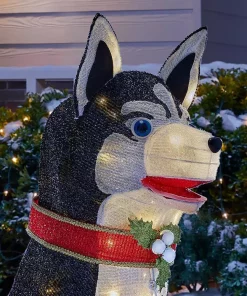Outdoor Christmas Decorations Home Accents Holiday 3 Ft Adorable Dogs LED Husky -Christmas Tree Decorations Shop home accents holiday christmas yard decorations ty607 2014 a0 1000