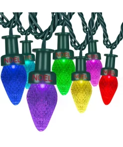 Christmas Lights LightShow ColorMotion 24-Light Multi-Color Deluxe Christmas C7 LED String Light