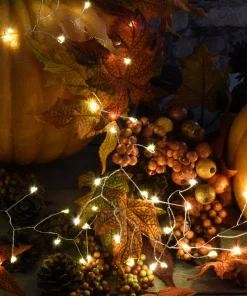 Christmas Lights LUMABASE 5 Ft. 100-Light LED White Firecracker String Lights With Silver Cord (2-Pack) 12 Christmas Lights LUMABASE 5 Ft. 100-Light LED White Firecracker String Lights With Silver Cord (2-Pack) -Christmas Tree Decorations Shop lumabase christmas novelty lights 65002 1f 1000