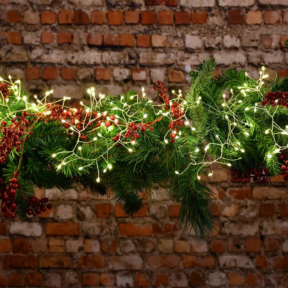 Christmas Lights LUMABASE 5 Ft. 100-Light LED White Firecracker String Lights With Silver Cord (2-Pack) 6 Christmas Lights LUMABASE 5 Ft. 100-Light LED White Firecracker String Lights With Silver Cord (2-Pack) - Image 6