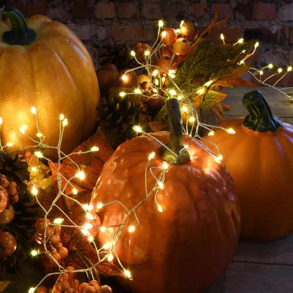 Christmas Lights LUMABASE 5 Ft. 100-Light LED White Firecracker String Lights With Silver Cord (2-Pack) 2 Christmas Lights LUMABASE 5 Ft. 100-Light LED White Firecracker String Lights With Silver Cord (2-Pack) - Image 2