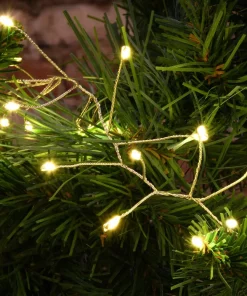 Christmas Lights LUMABASE 5 Ft. 100-Light LED White Firecracker String Lights With Silver Cord (2-Pack) 14 Christmas Lights LUMABASE 5 Ft. 100-Light LED White Firecracker String Lights With Silver Cord (2-Pack) -Christmas Tree Decorations Shop lumabase christmas novelty lights 65002 fa 1000